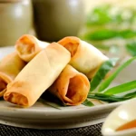 Comparison between fresh and fried spring rolls