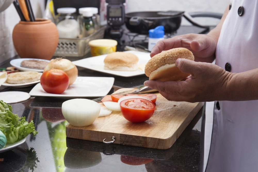 Ingredients for Sloppy Joe sauce on a kitchen counter