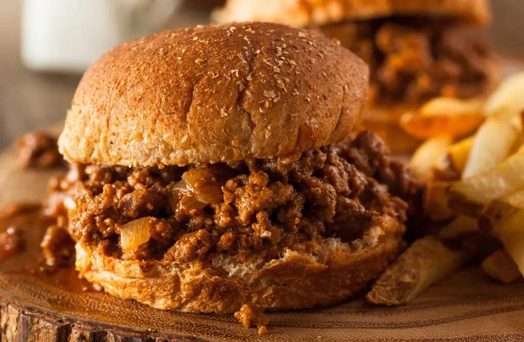 Preparing Sloppy Joe using Original Manwich sauce.