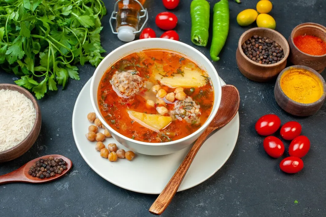 Hearty bowl of escarole and bean soup