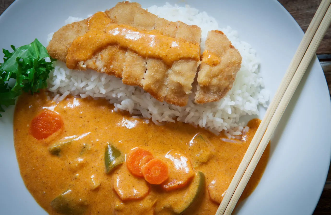 Katsu curry on rice