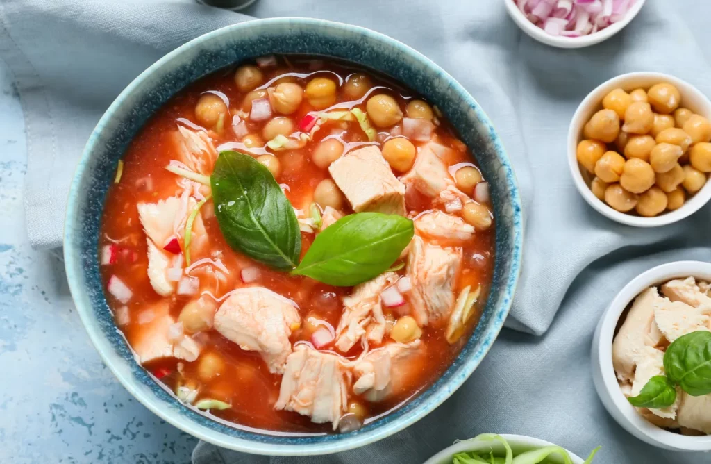 A vibrant bowl of cabbage soup full of flavor