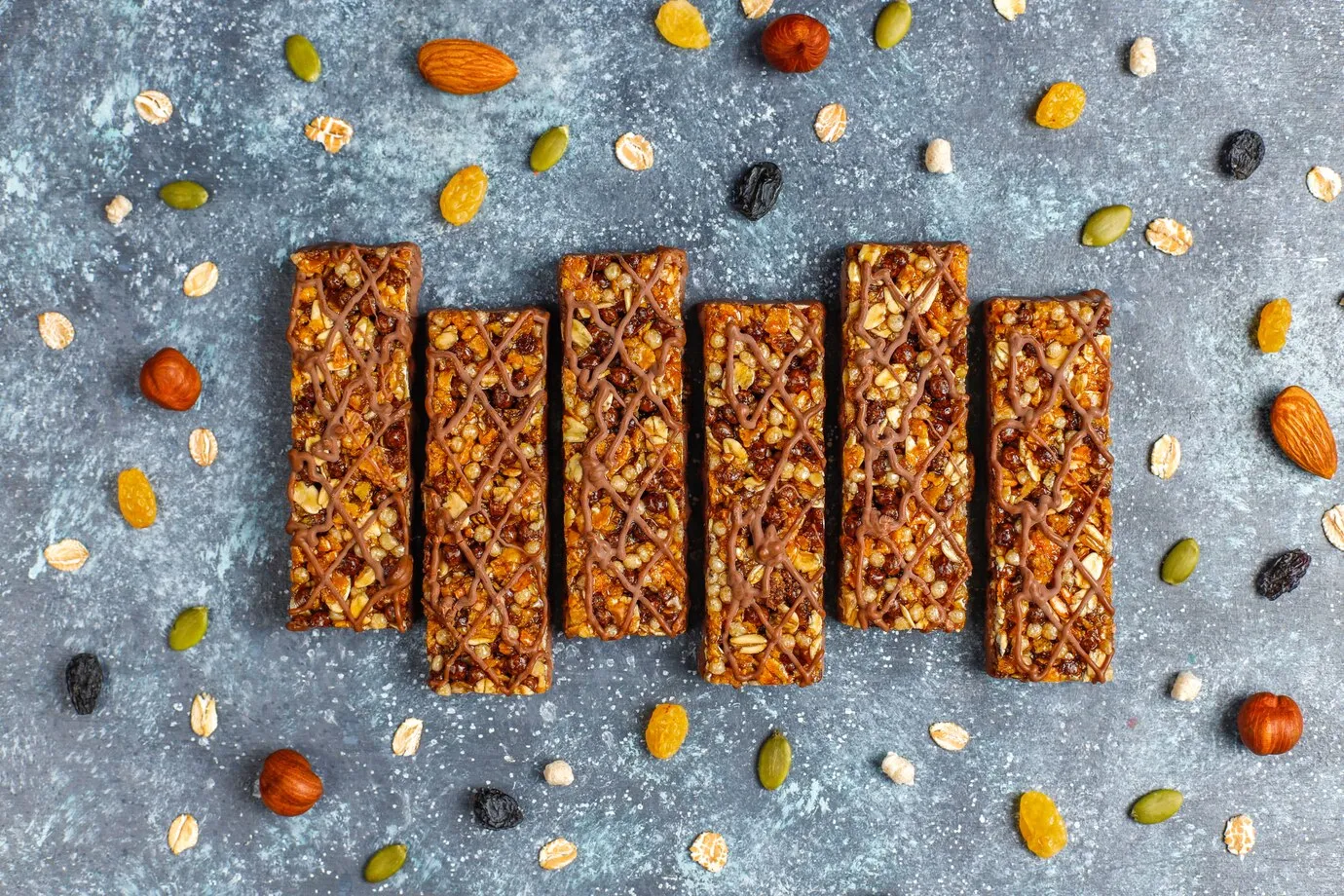 Variety of freshly baked bar cookies