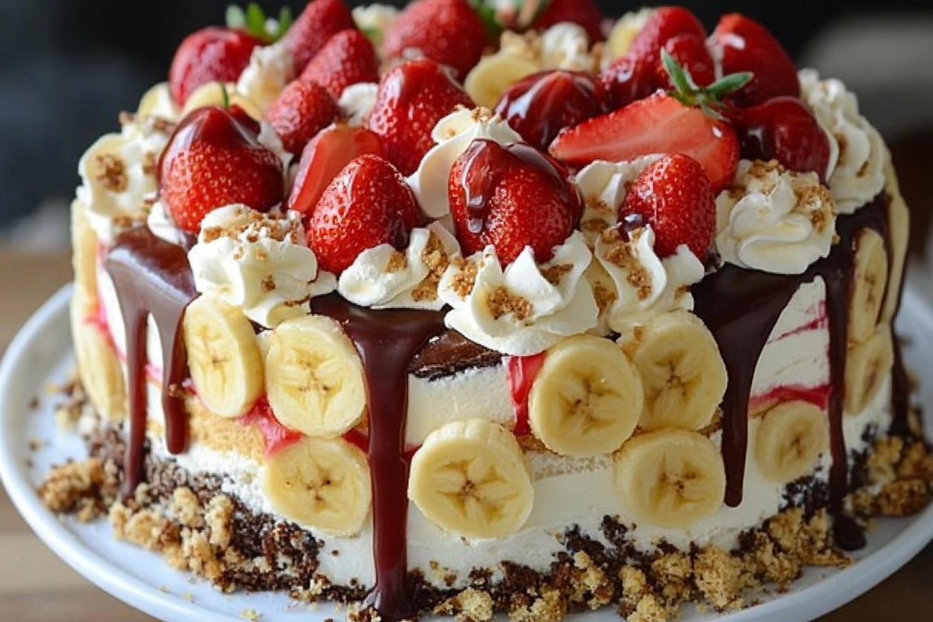 No-Bake Banana Split Cake: A Dessert Delight