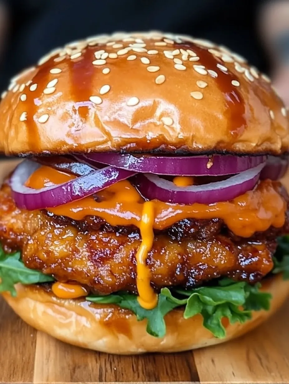 High Protein Korean Fried Chicken Burgers
