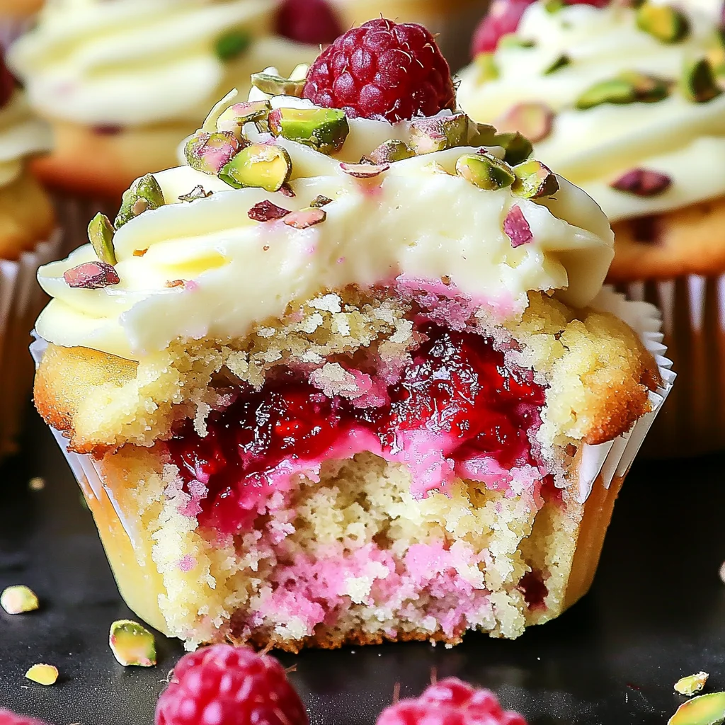 Fluffy Raspberry Pistachio Cupcakes Recipe