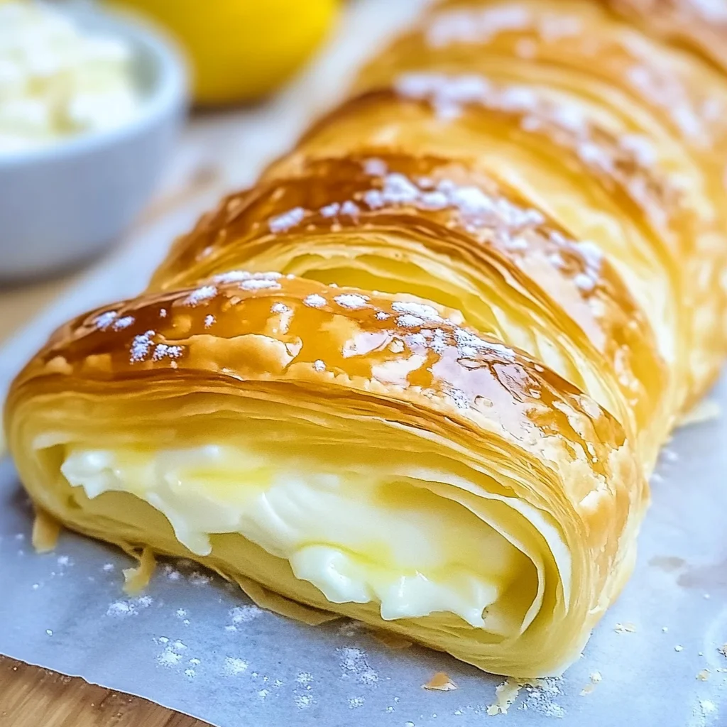 Golden Braided Puff Pastry With Zesty Lemon Cream Cheese Filling Recipe