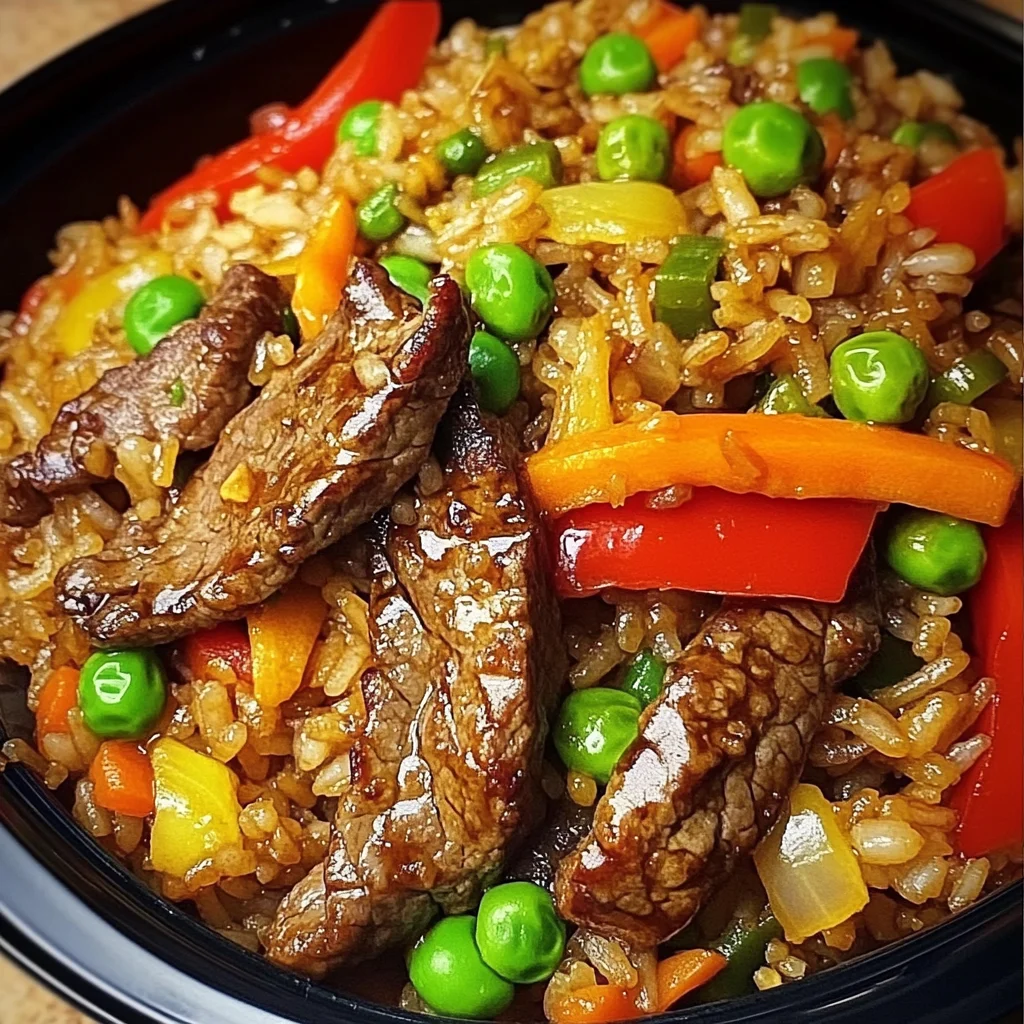Easy Pepper Steak And Veggie Fried Rice Recipe