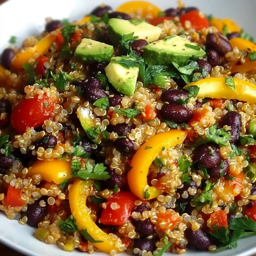 Fresh And Flavorful Quinoa &amp; Black Bean Salad Recipe