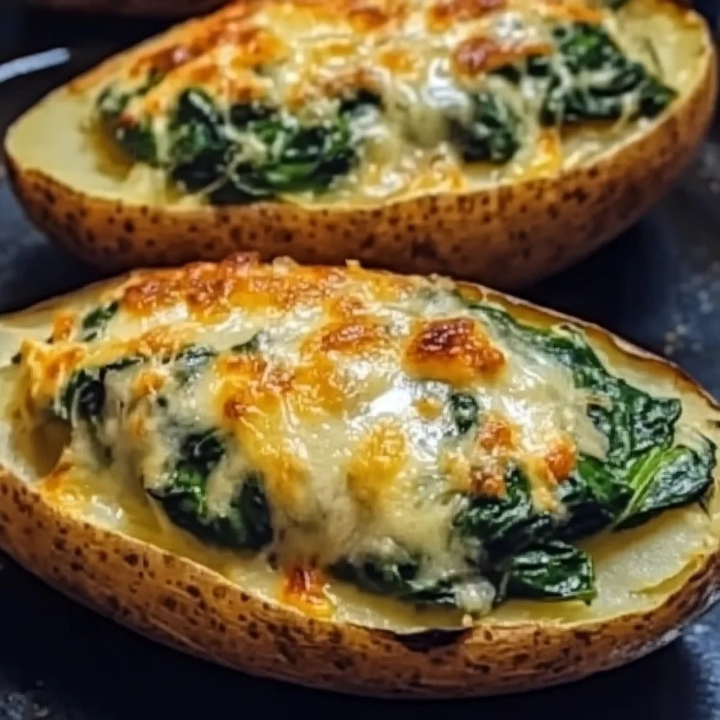 Cozy Baked Potatoes With Spinach Recipe