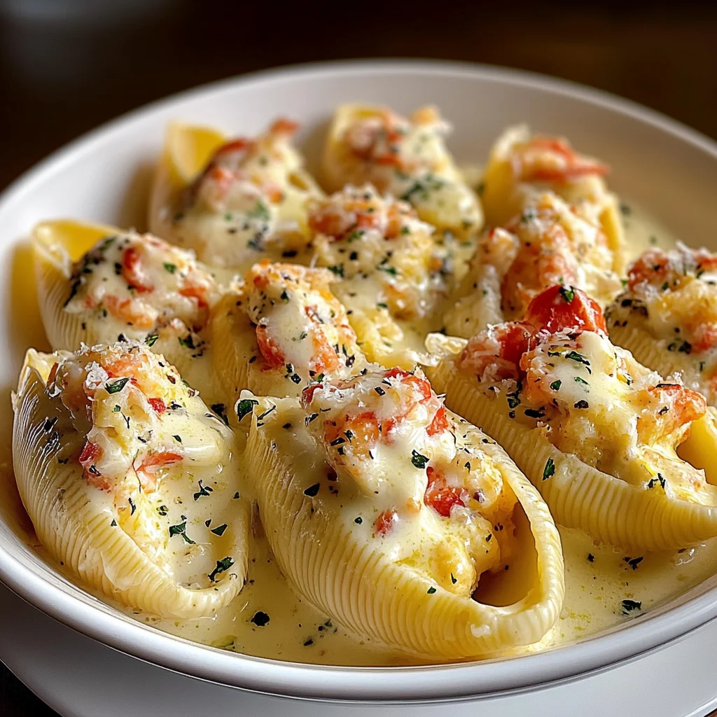 Indulge in Creamy Lobster Stuffed Shells: A Deliciously Cozy Delight