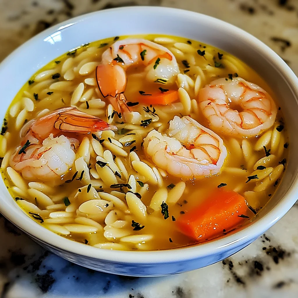 Bright And Cozy Lemon Shrimp Orzo Soup Recipe