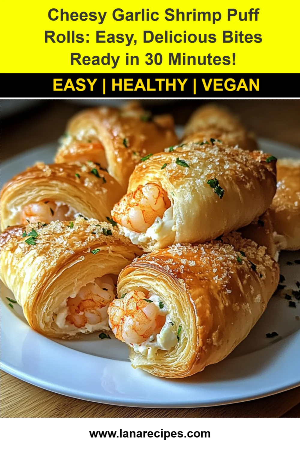 Cheesy Garlic Shrimp Puff Rolls: Easy, Delicious Bites Ready in 30 Minutes!