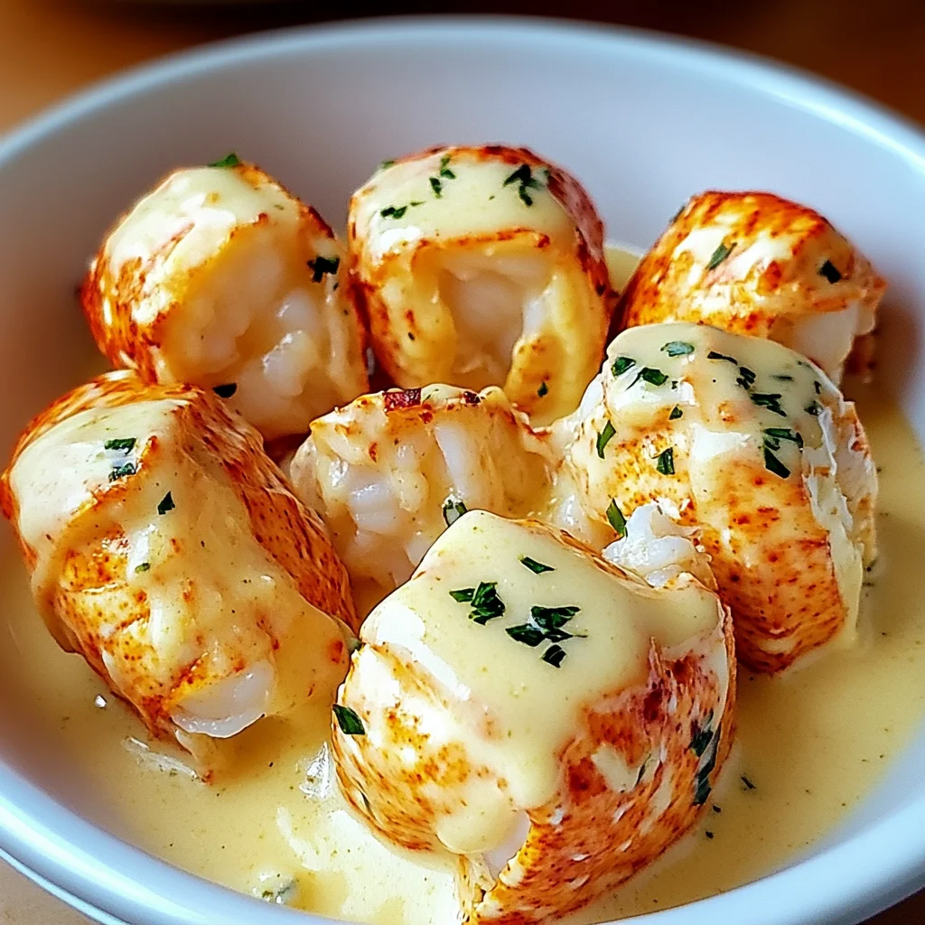 Creamy Garlic Butter Lobster Bites Recipe