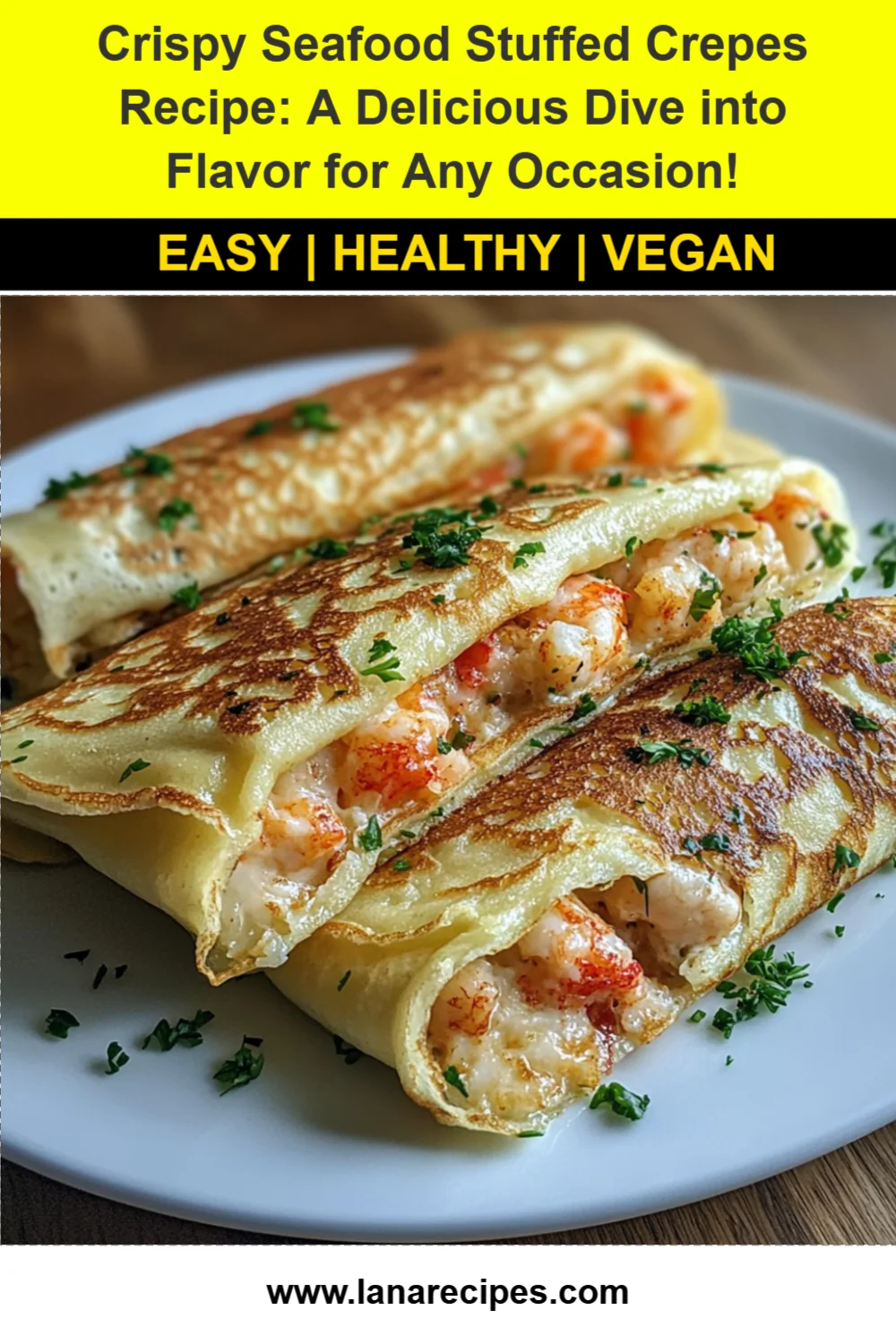 Crispy Seafood Stuffed Crepes Recipe