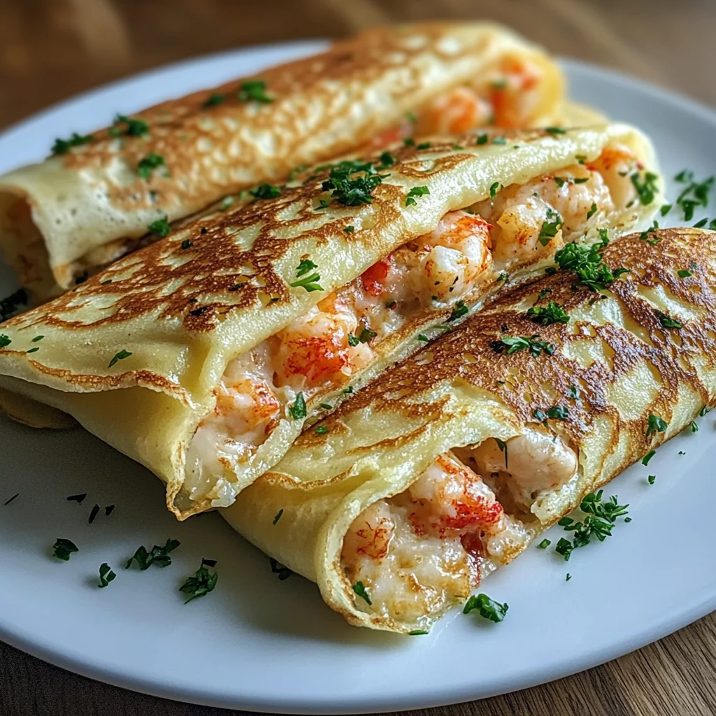 Crispy Seafood Stuffed Crepes Recipe