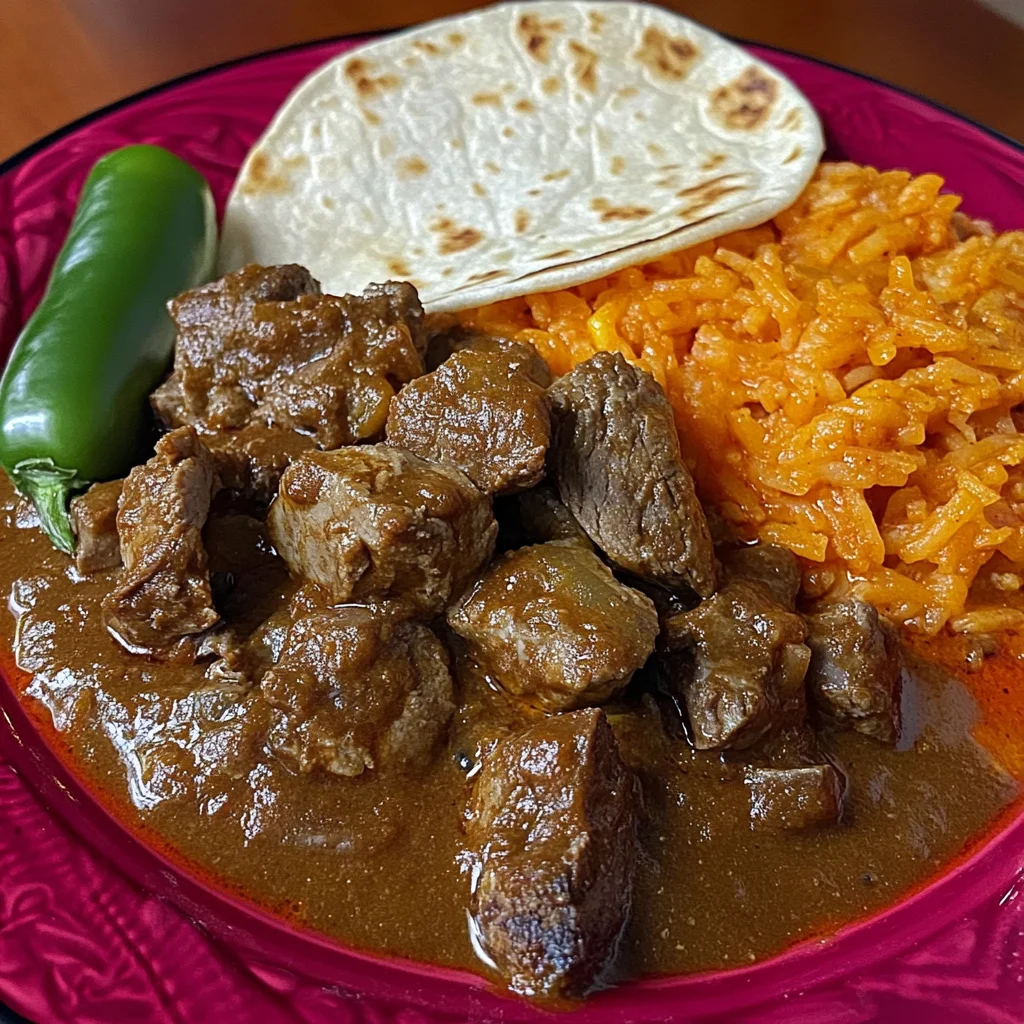 Delicious Carne Guisada With Homemade Flour Tortillas Recipe