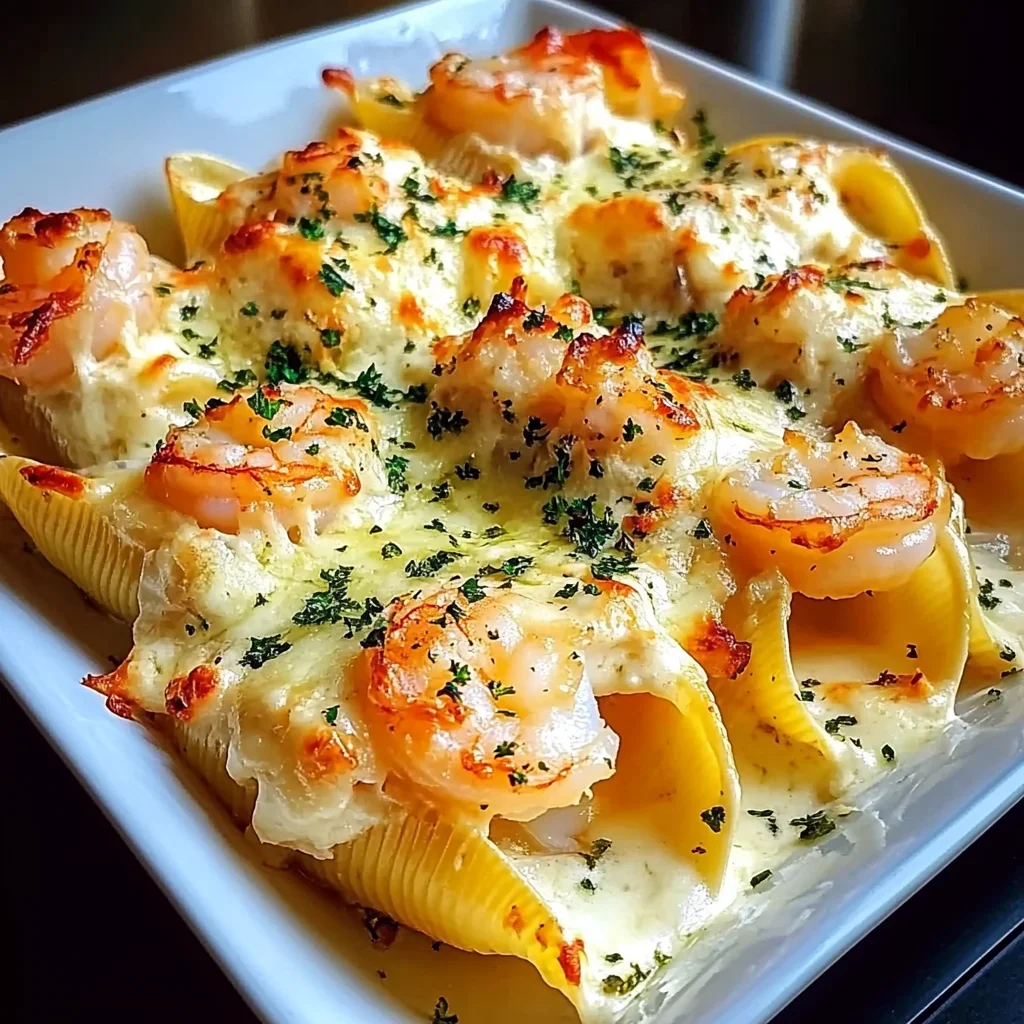 Delicious Shrimp Stuffed Shells Alfredo Recipe