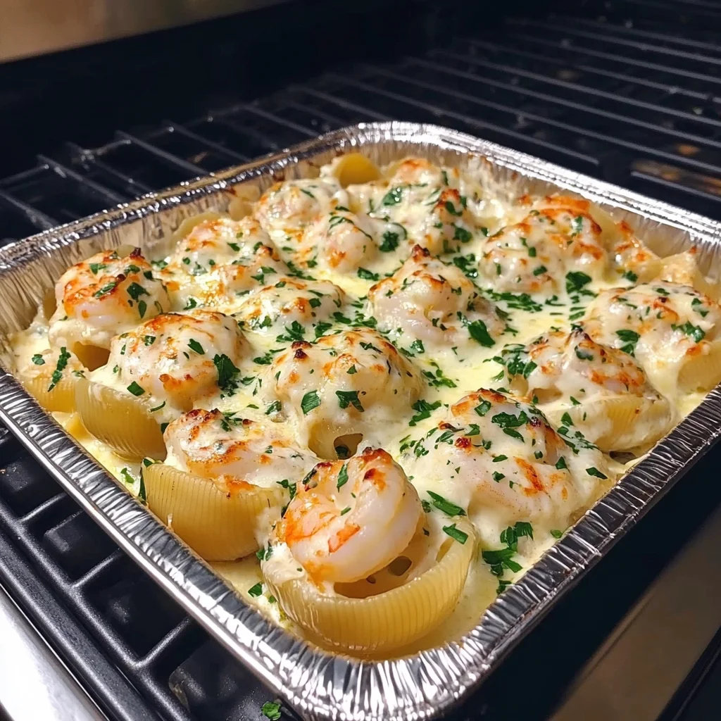 Delicious Shrimp Stuffed Shells Alfredo Recipe