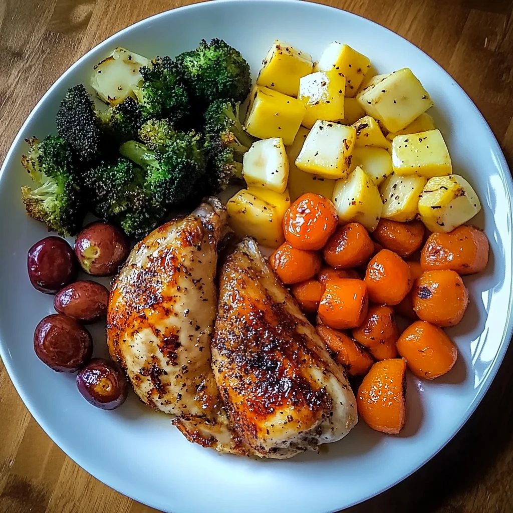 Easy Roast Chicken Veggie Plate Recipe