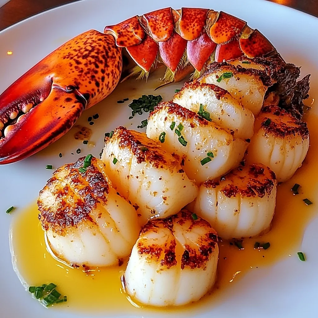 Garlic Butter Lobster and Seared Scallops Recipe