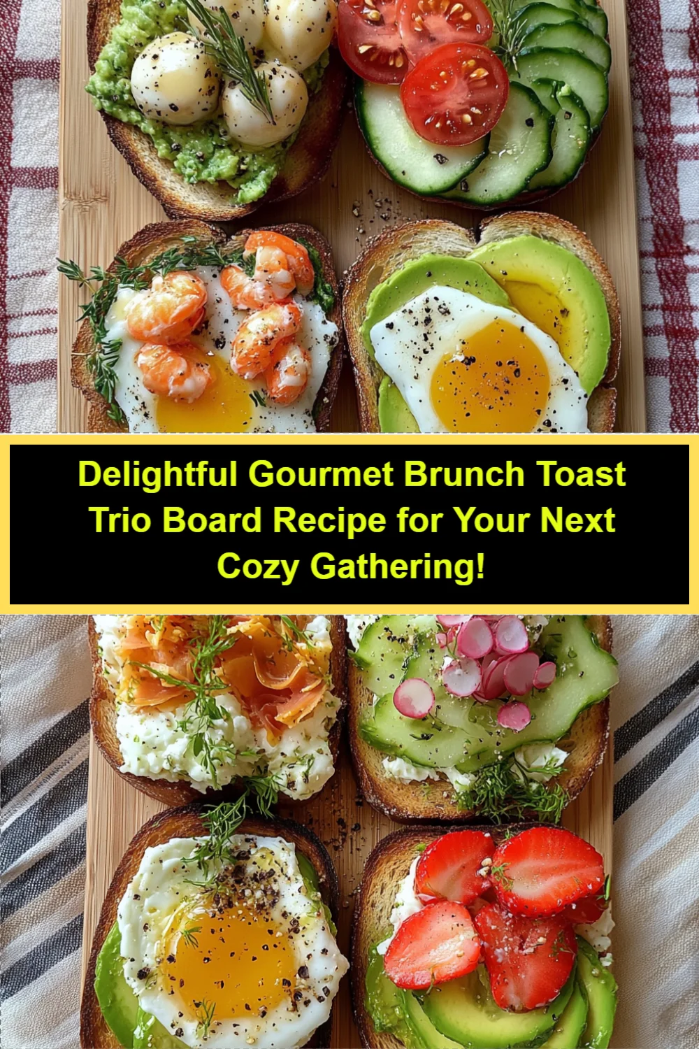 Delightful Gourmet Brunch Toast Trio Board Recipe for Your Next Cozy Gathering!