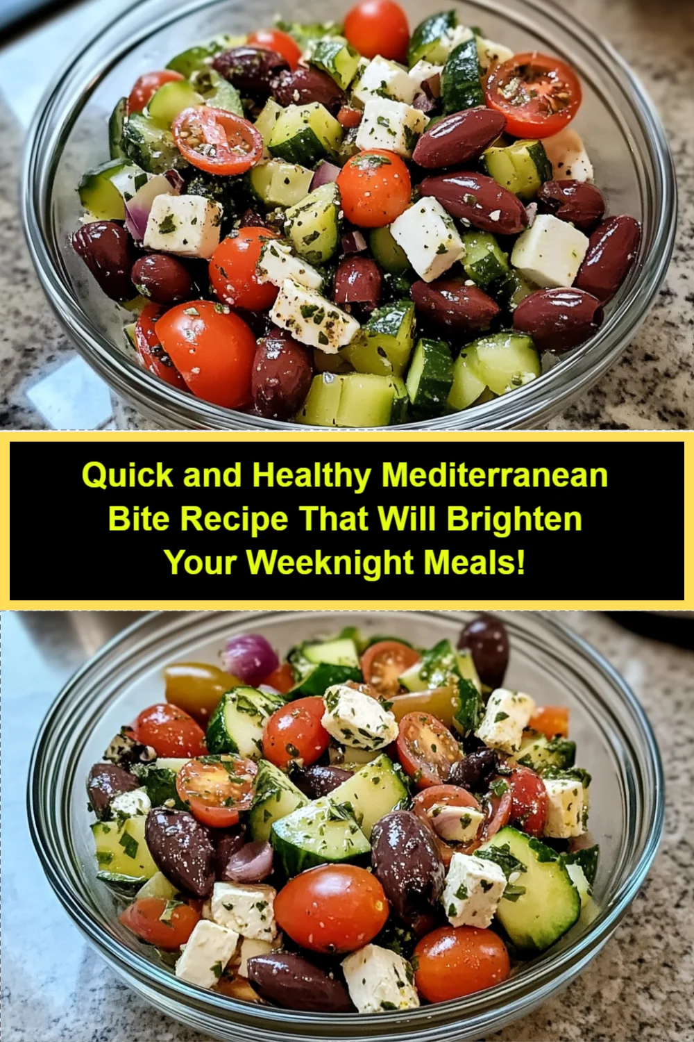 Quick and Healthy Mediterranean Bite Recipe That Will Brighten Your Weeknight Meals!
