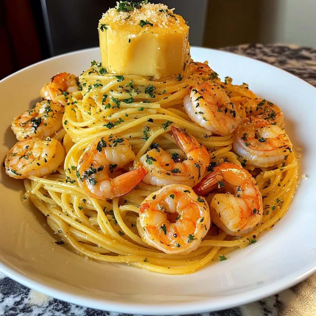 Quick Garlic Butter Shrimp Spaghetti Recipe
