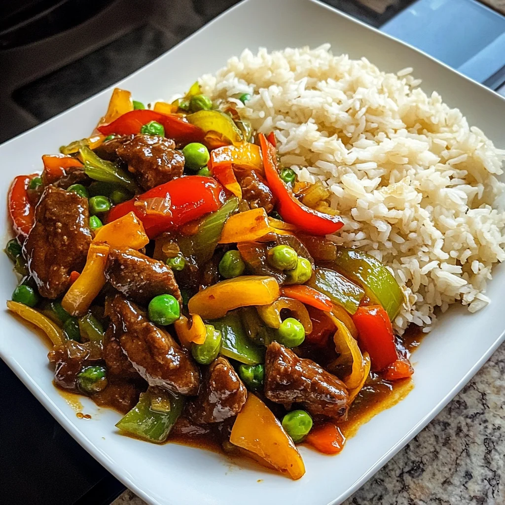 Savory Beef Stir-Fry with Veggie Rice Bowl Recipe