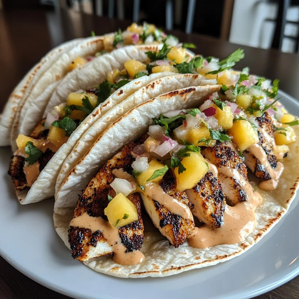 Blackened Mahi-Mahi Tacos with Mango Salsa and Chipotle Crema Recipe