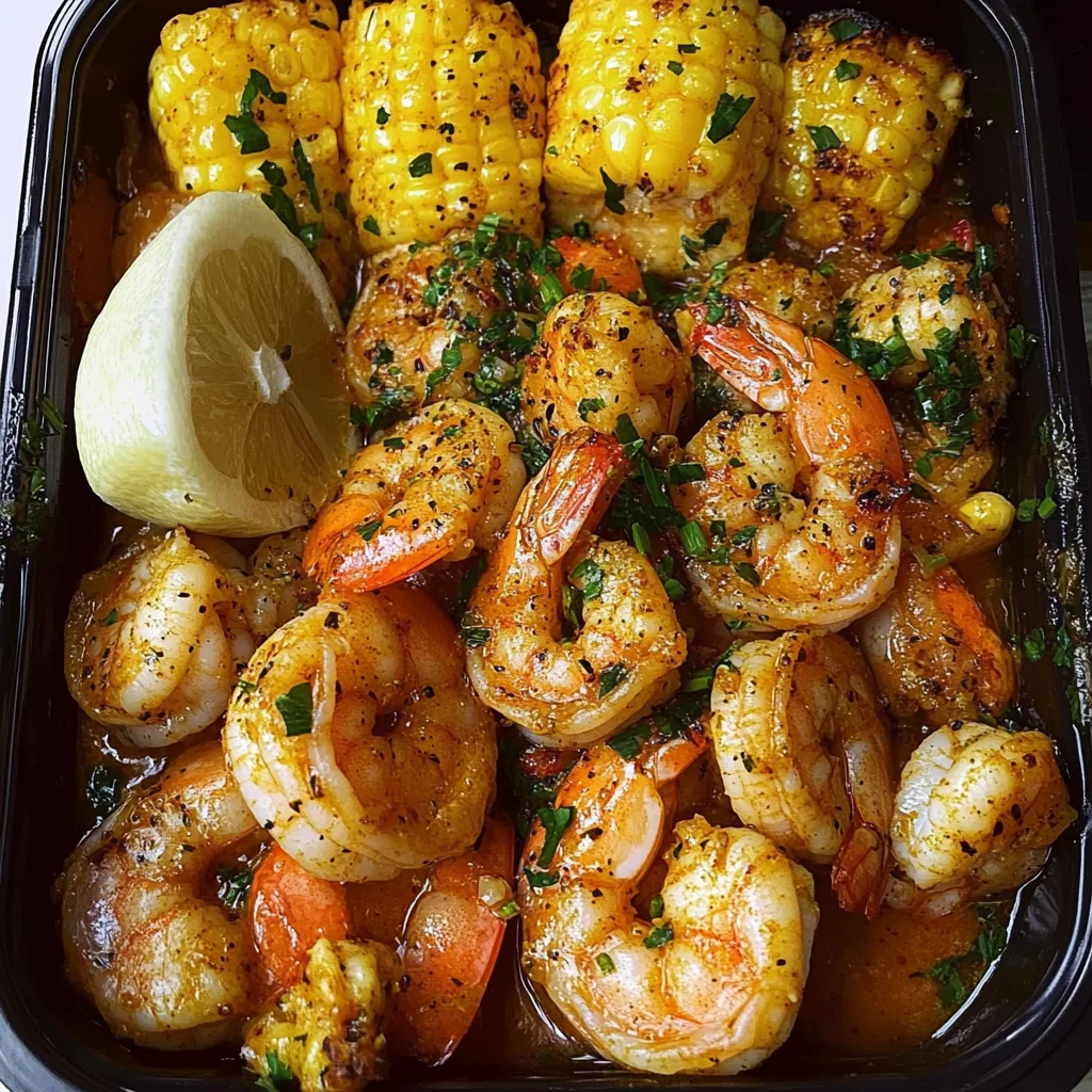 Cajun Garlic Butter Shrimp Boil Bowl Recipe