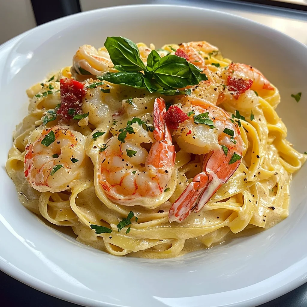 Creamy Shrimp &amp; Lobster Linguine Alfredo Recipe