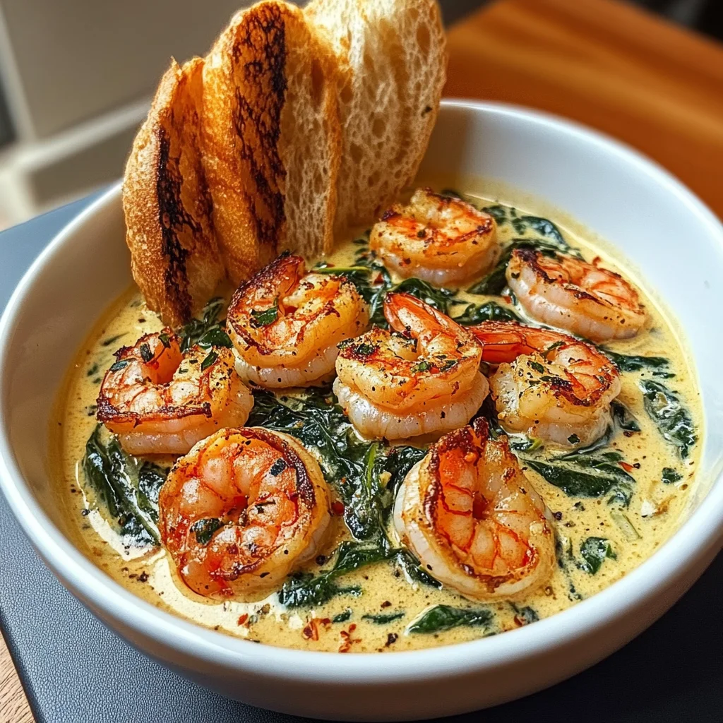 Creamy Tuscan Shrimp with Spinach Recipe