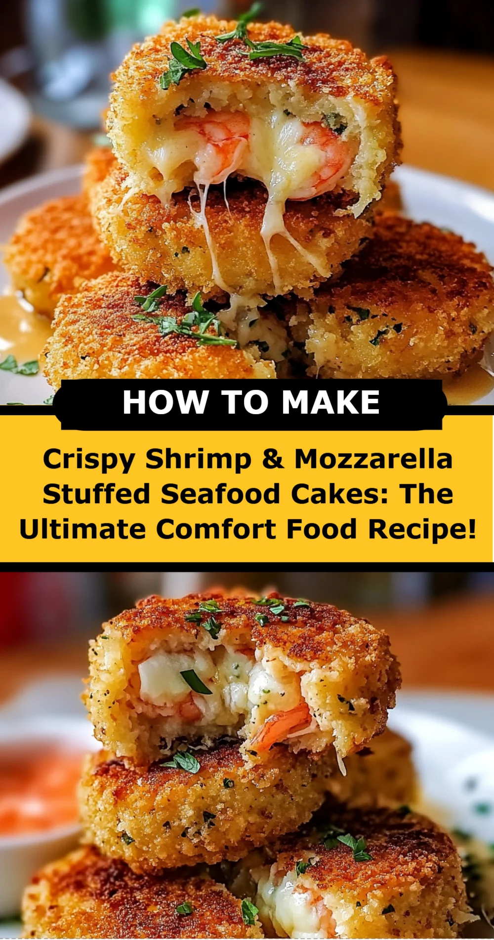 Crispy Shrimp & Mozzarella Stuffed Seafood Cakes: The Ultimate Comfort Food Recipe!