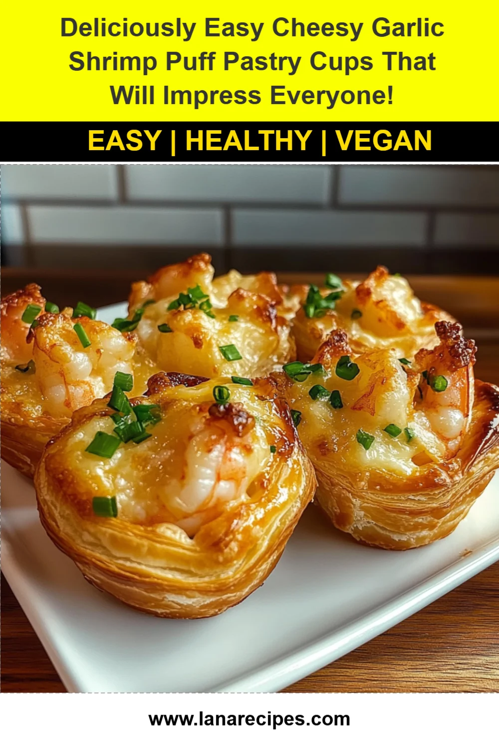 Deliciously Easy Cheesy Garlic Shrimp Puff Pastry Cups That Will Impress Everyone!
