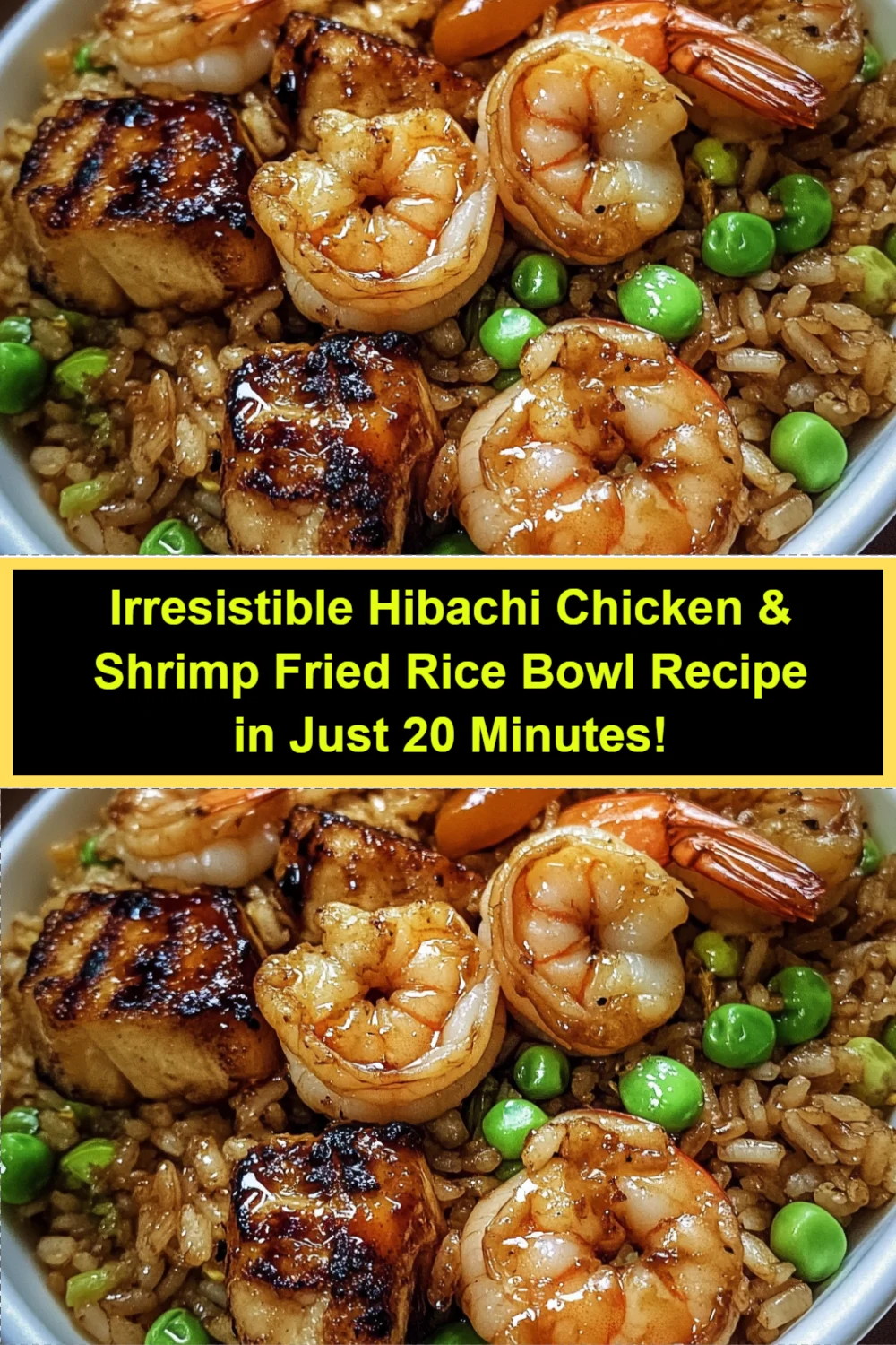 Irresistible Hibachi Chicken & Shrimp Fried Rice Bowl Recipe in Just 20 Minutes!