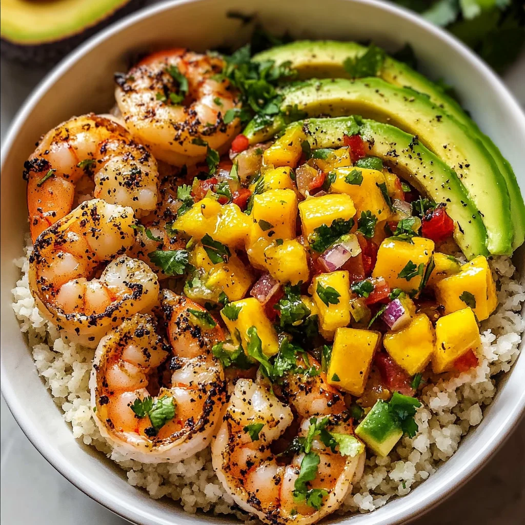 Delicious Seared Shrimp Bowls with Mango Salsa Recipe