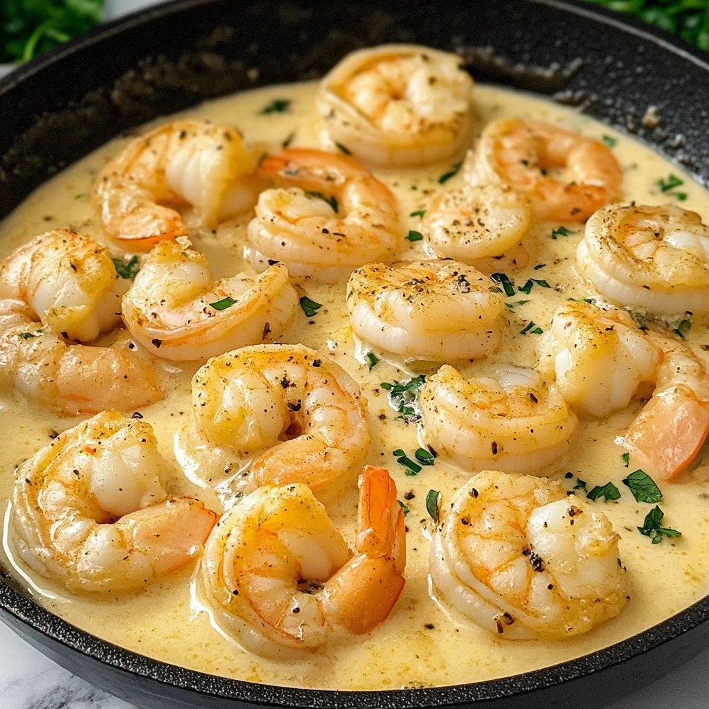 Deliciously Easy Creamy Cajun Garlic Shrimp Skillet Recipe
