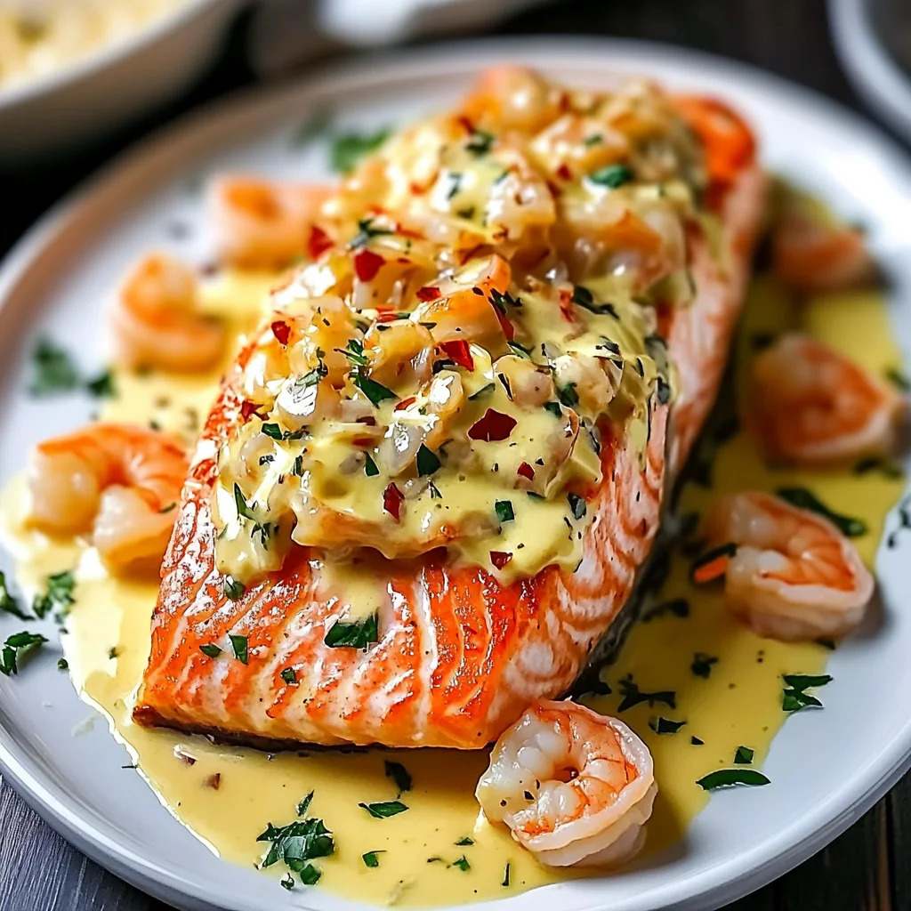 Deliciously Easy Creamy Shrimp Stuffed Salmon Recipe