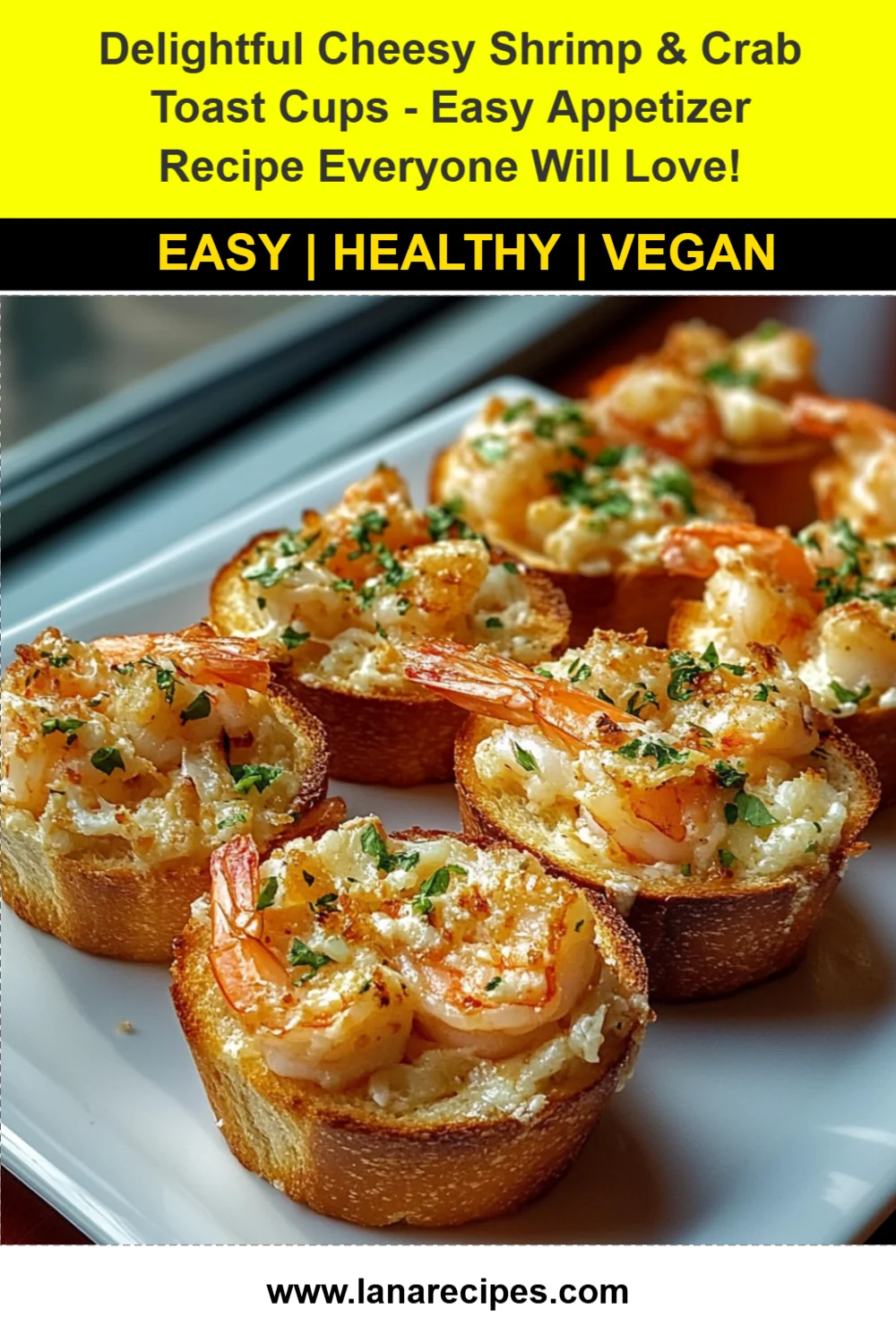 Delightful Cheesy Shrimp & Crab Toast Cups - Easy Appetizer Recipe Everyone Will Love!