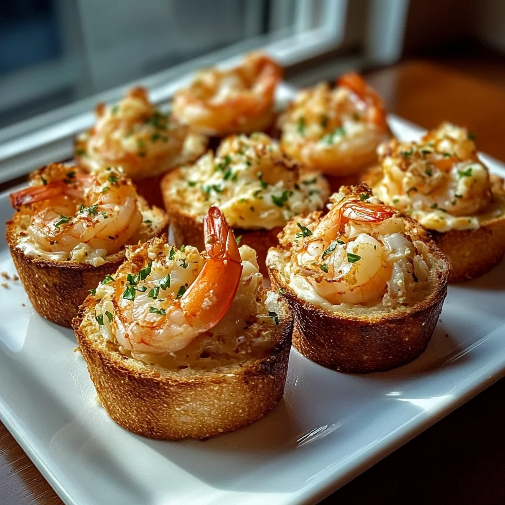 Delightful Cheesy Shrimp &amp; Crab Toast Cups Recipe