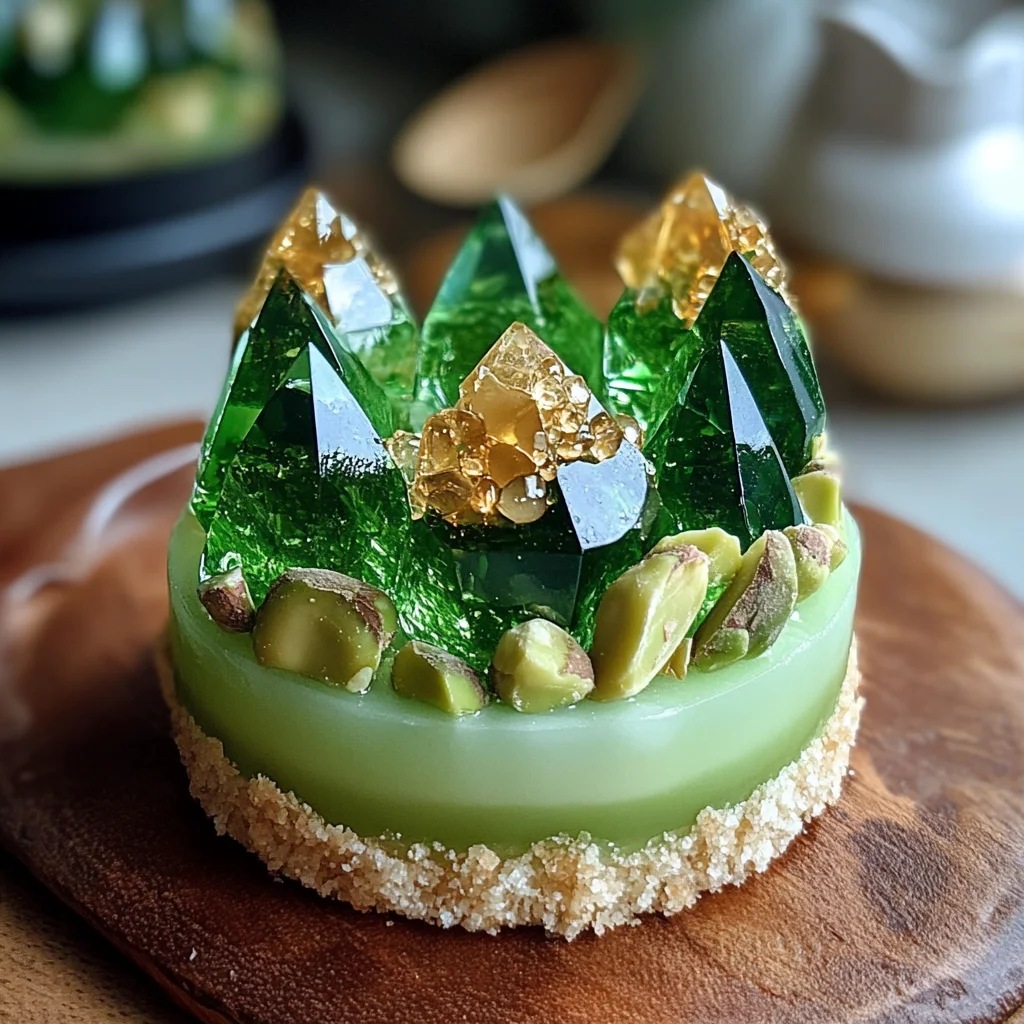 Emerald Pistachio Crystal Crowns with Vanilla Core Recipe