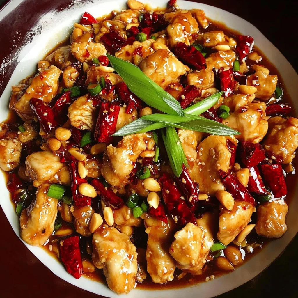 Fiery Wok-Tossed Sichuan Kung Pao Chicken Recipe with Roasted Peanuts and Macadamia Crunch