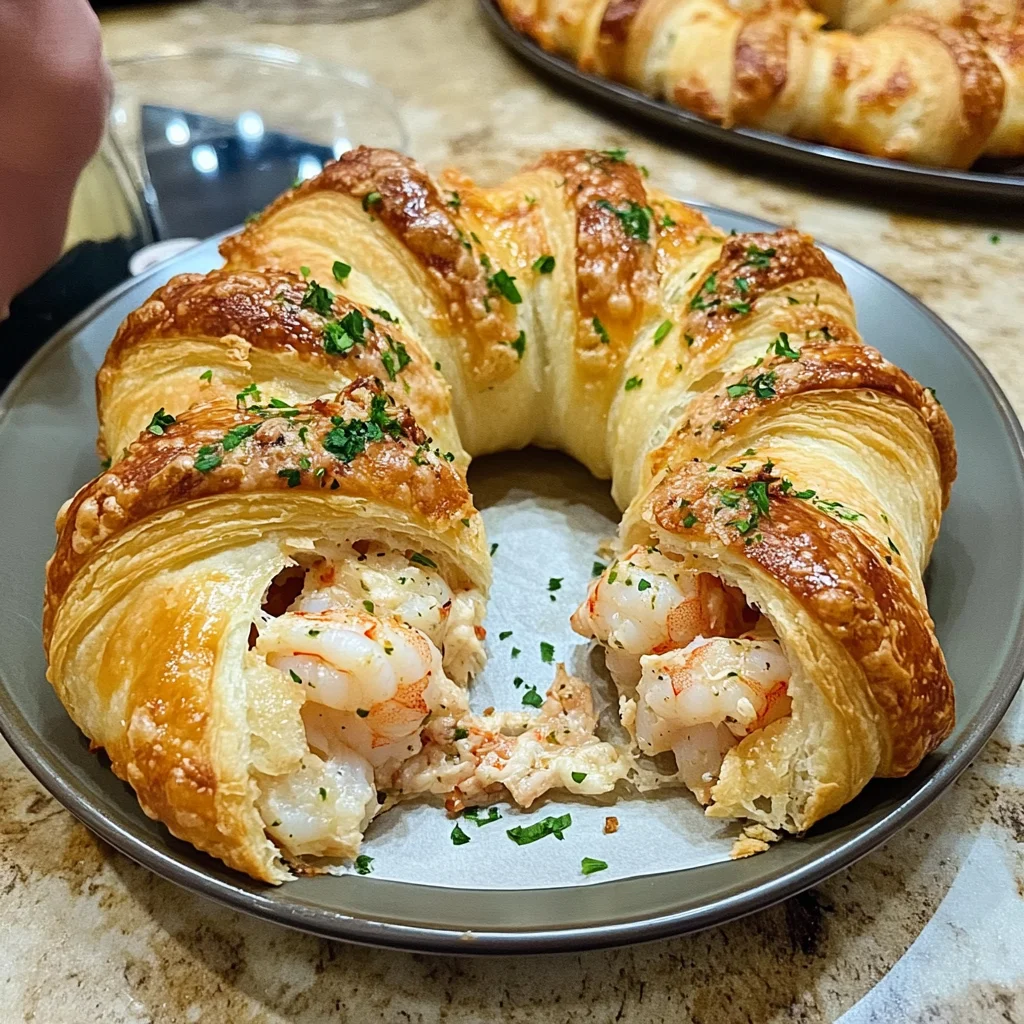 Garlic Butter Shrimp &amp; Crab Crescent Ring Recipe