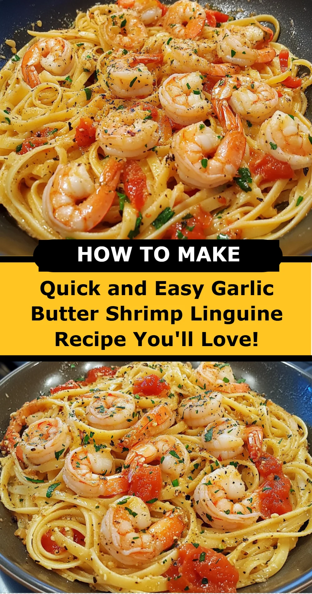 Quick and Easy Garlic Butter Shrimp Linguine Recipe You'll Love!