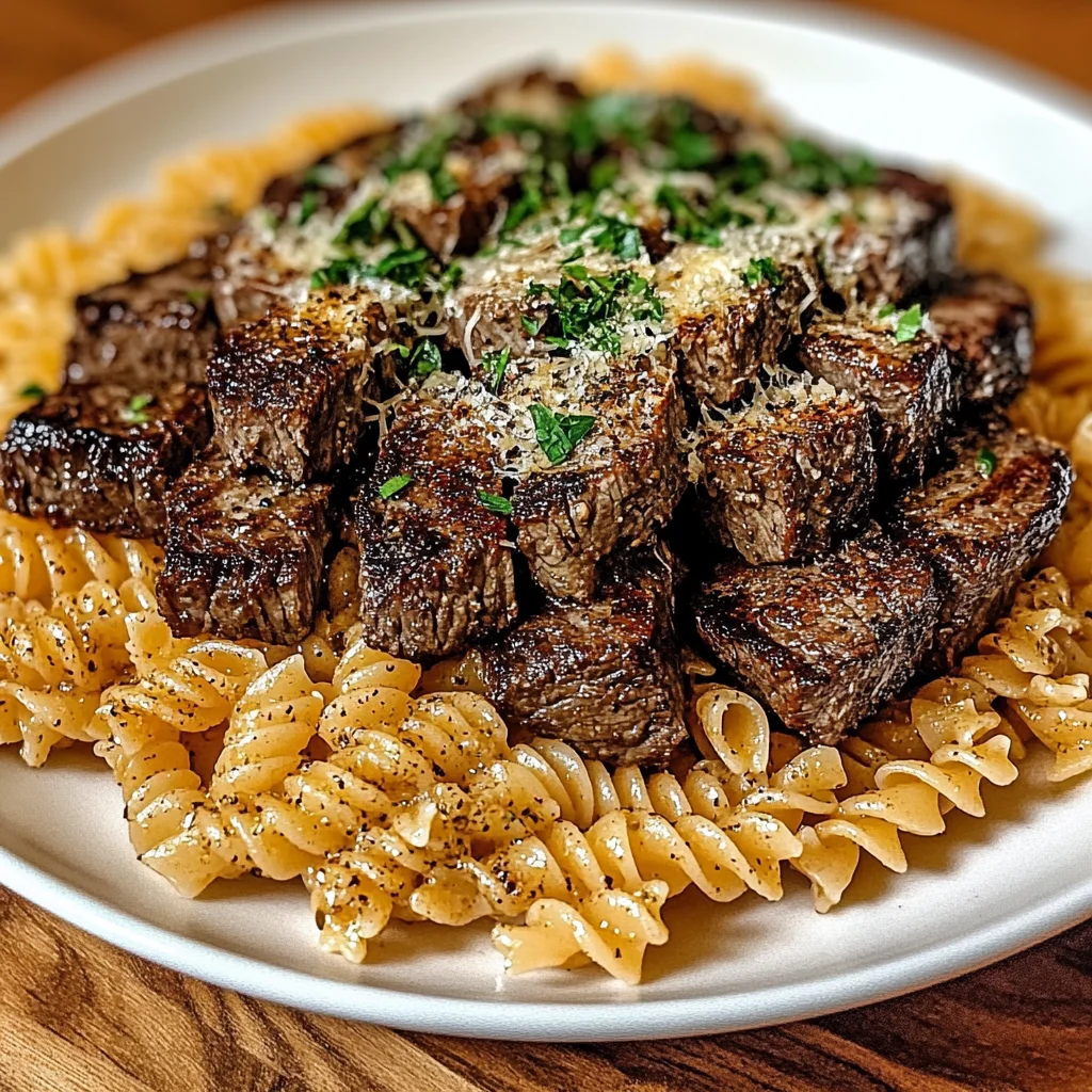 Garlic Butter Steak with Cajun Pasta Recipe