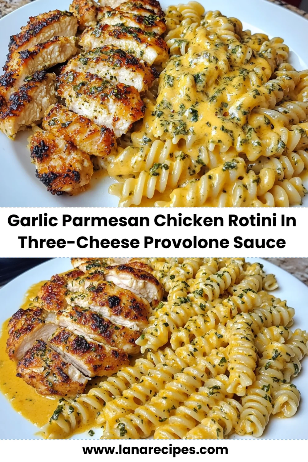 Irresistible Garlic Parmesan Chicken Rotini in Three-Cheese Sauce for Cozy Nights