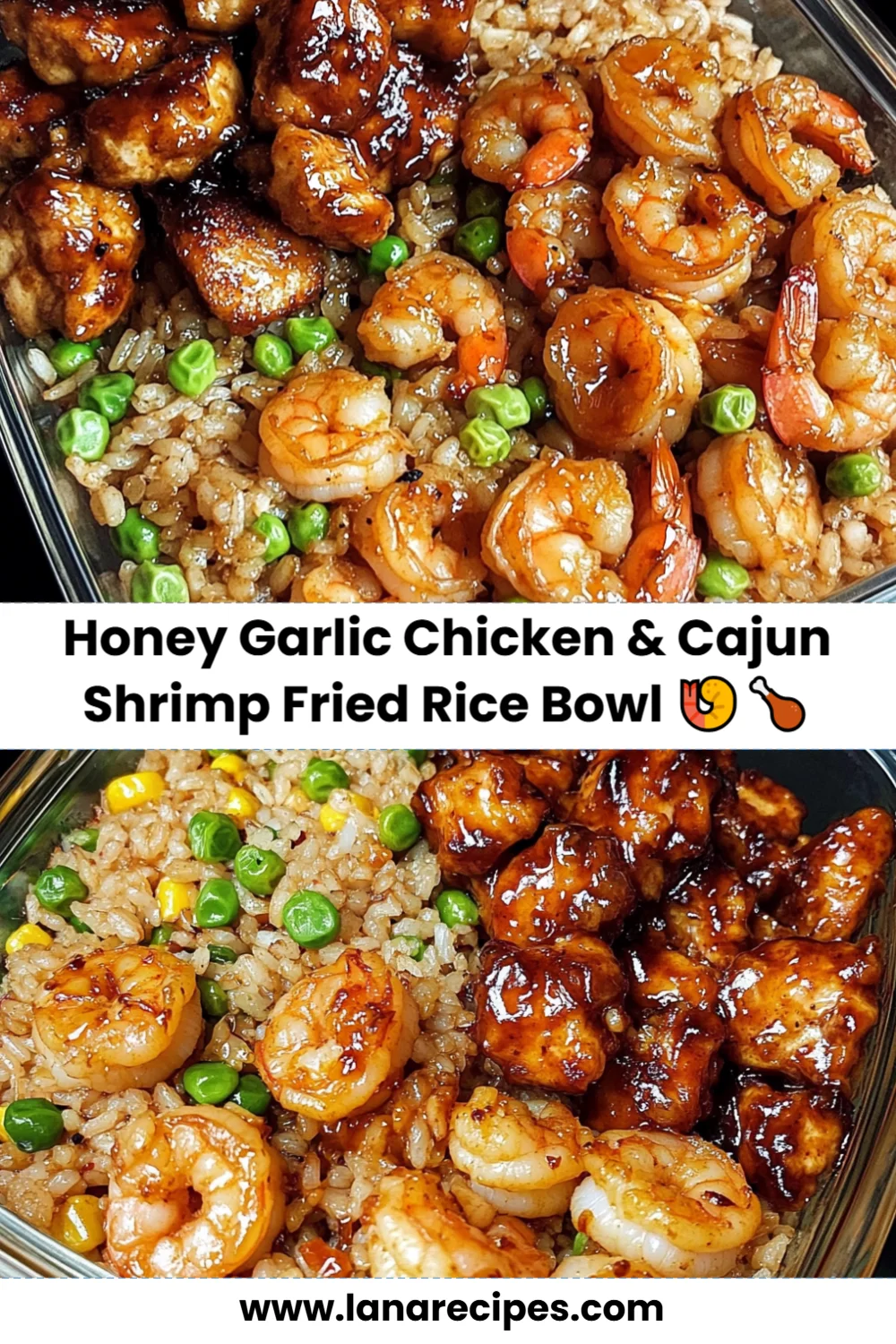 Easy Honey Garlic Chicken & Cajun Shrimp Fried Rice Bowl Recipe for Cozy Dinners