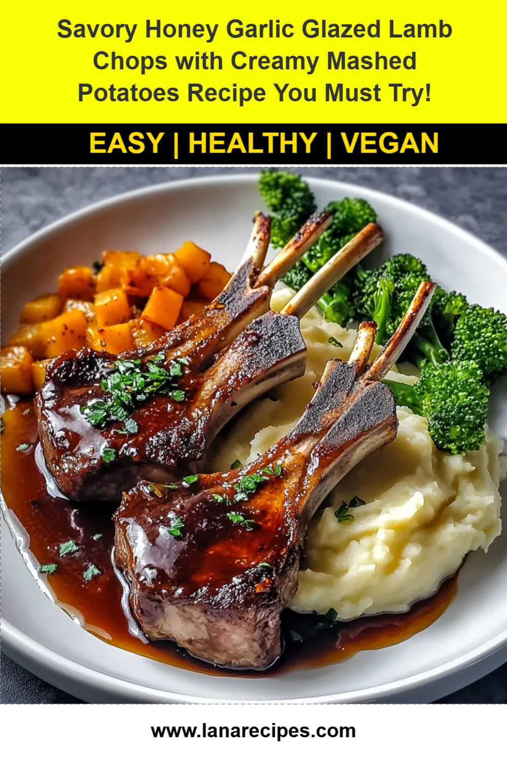 Savory Honey Garlic Glazed Lamb Chops with Creamy Mashed Potatoes Recipe You Must Try!