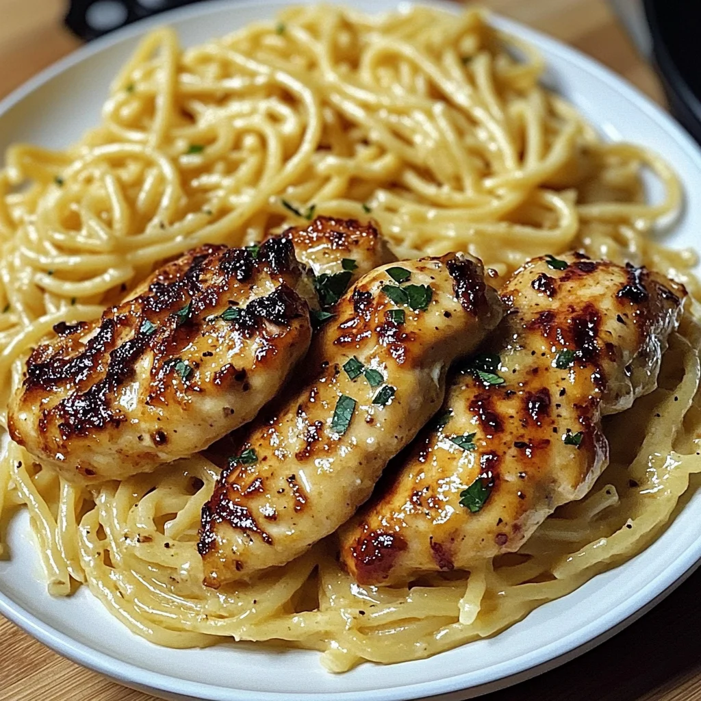 Lemon Garlic Butter Chicken with Creamy Parmesan Pasta Recipe